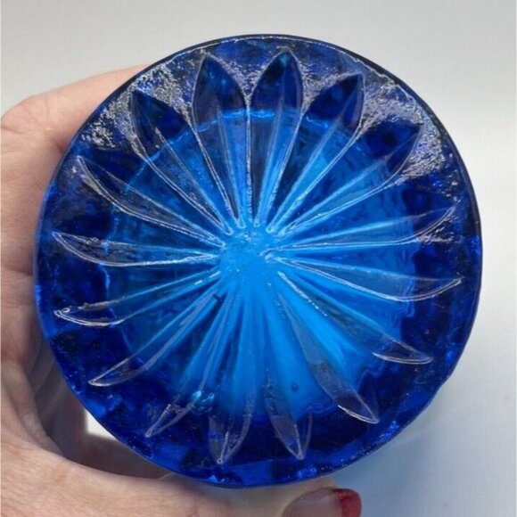 Blue Vintage 10 oz Rocks Glass Excellent Condition - Picture 3 of 4